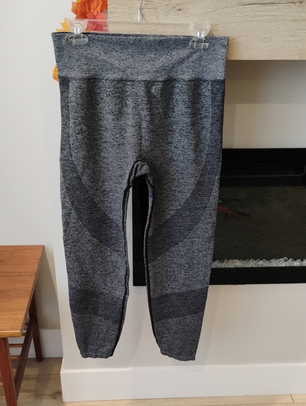 PINK Victoria's Secret Grey Heather High-Waist Seamless Leggings Size XL